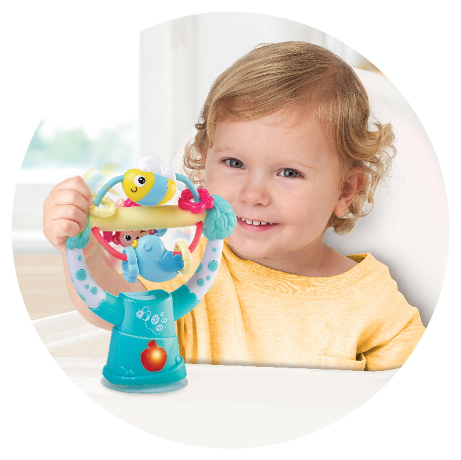 Jucarii Educative - Jucarie interactiva cu ventuza - Invarte si descopera