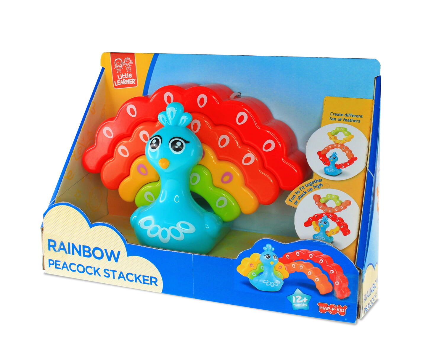 Jucarii Educative - Jucarie de stivuit - Paun colorat