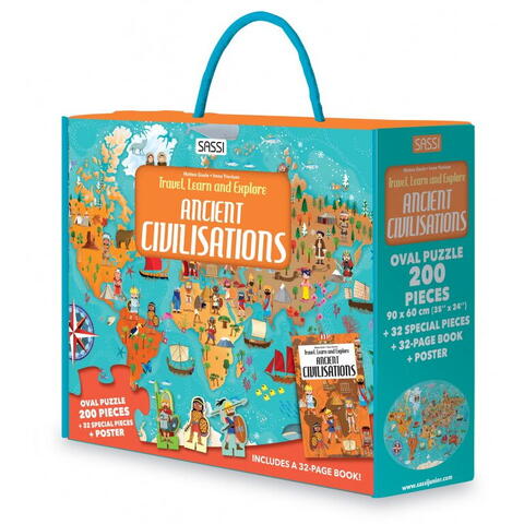 Sassi Cunoaste si exploreaza - Puzzle Civilizatii antice (200 piese)