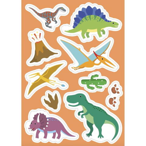 Sassi Carte de activitati cu abtibilduri - Dinozauri