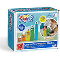 Hand2Mind Cuburi din lemn Numberblocks  - De la 1 la 5