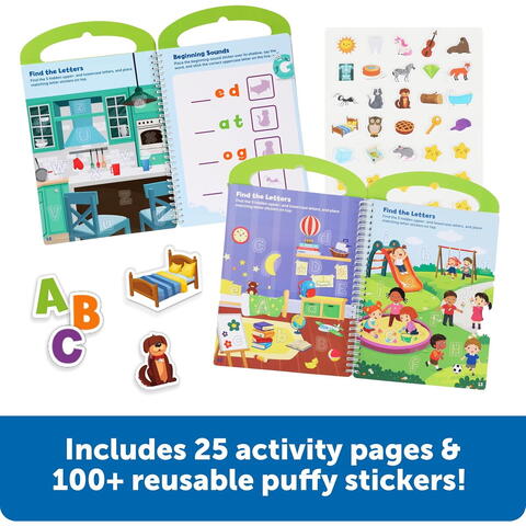 Learning Resources Set activitati educative cu abtibilduri  - Litere si sunete (lb.engleza)