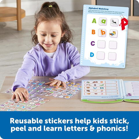 Learning Resources Set activitati educative cu abtibilduri  - Litere si sunete (lb.engleza)