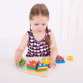 BIGJIGS Toys Joc de sortare - 4 forme geometrice - RESIGILAT