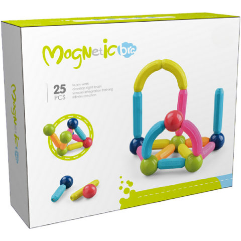 Bufnitel Set de constructie magnetic - Forme 3D (25 piese)