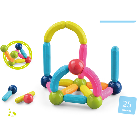 Bufnitel Set de constructie magnetic - Forme 3D (25 piese)