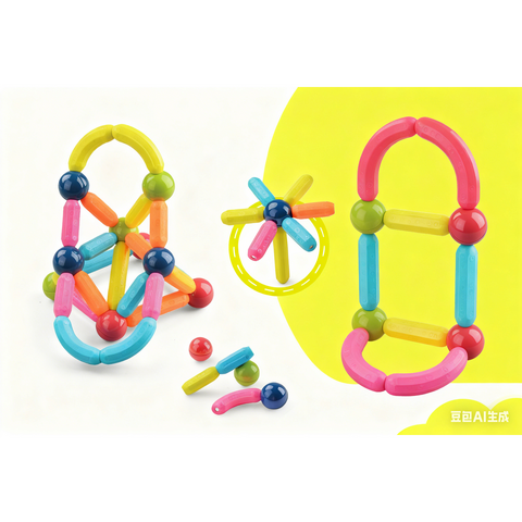 Bufnitel Set de constructie magnetic - Forme 3D (42 piese)