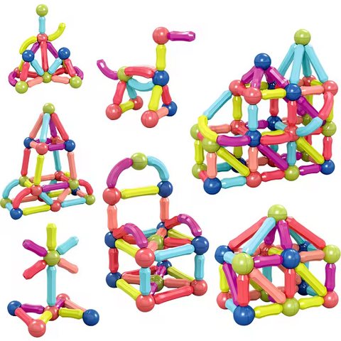 Bufnitel Set de constructie magnetic - Forme 3D (84 piese)
