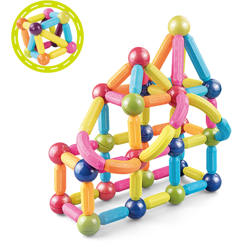 Bufnitel Set de constructie magnetic - Forme 3D (84 piese)