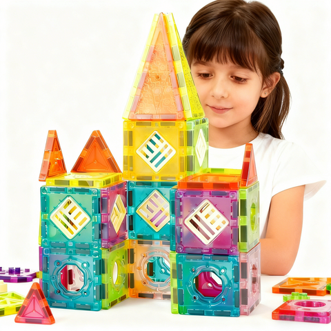 Bufnitel Set de constructie magnetic - 48 piese (5.5 cm)