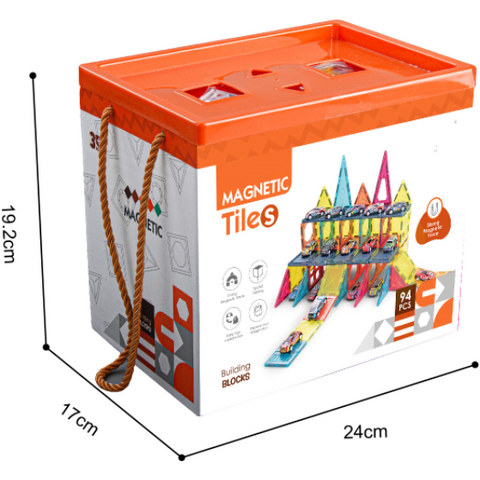 Bufnitel Joc magnetic - Parcarea masinutelor 94 piese (7.5 cm)