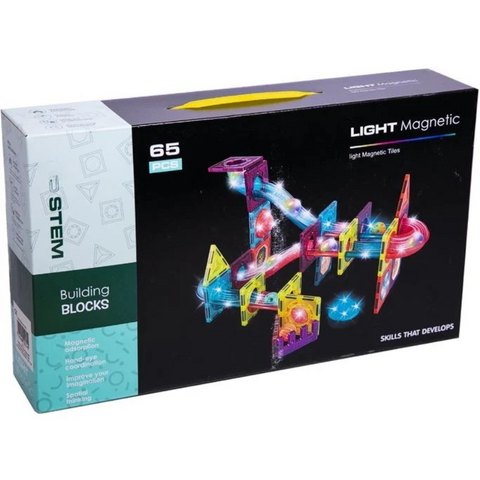 Bufnitel Labirintul meu magnetic cu lumini - 65 piese (7.5 cm)
