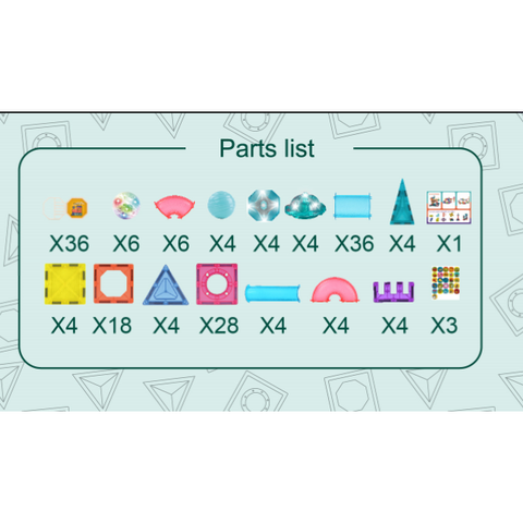 Bufnitel Labirintul meu magnetic cu lumini - 110 piese (7.5 cm)