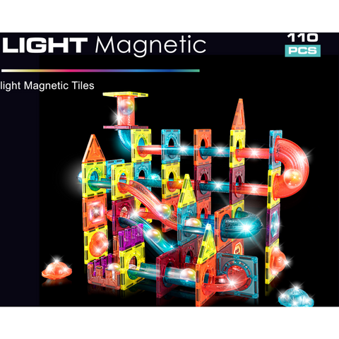 Bufnitel Labirintul meu magnetic cu lumini - 110 piese (7.5 cm)