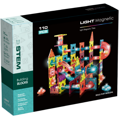 Bufnitel Labirintul meu magnetic cu lumini - 110 piese (7.5 cm)