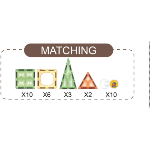 Bufnitel Joc magnetic  Diamond - 31 piese (7.5 cm)