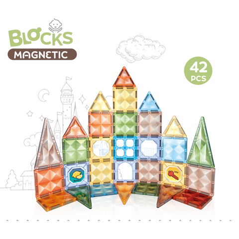 Bufnitel Joc magnetic Diamond - 42 piese (7.5 cm)