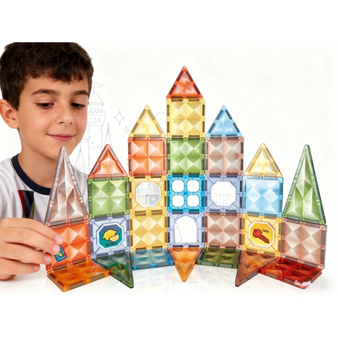 Bufnitel Joc magnetic Diamond - 42 piese (7.5 cm)