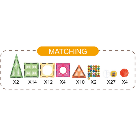 Bufnitel Joc magnetic Diamond cu lumini  - 73 piese (7.5 cm)