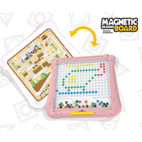 Bufnitel Tablita de desen 2 in 1 cu magneti - Labirint colorat