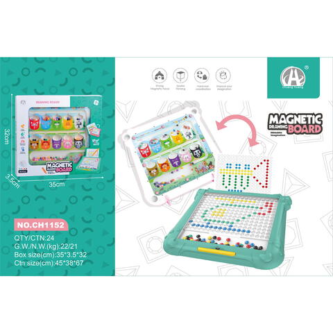 Bufnitel Tablita de desen 2 in 1 cu magneti - Culori si numere