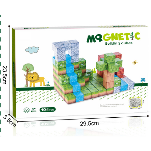 Bufnitel Cuburi magnetice - In natura 104 piese (2.5 cm)