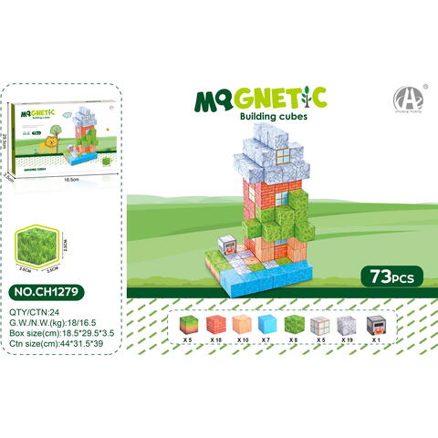 Bufnitel Cuburi magnetice - In natura 73 piese (2.5 cm)