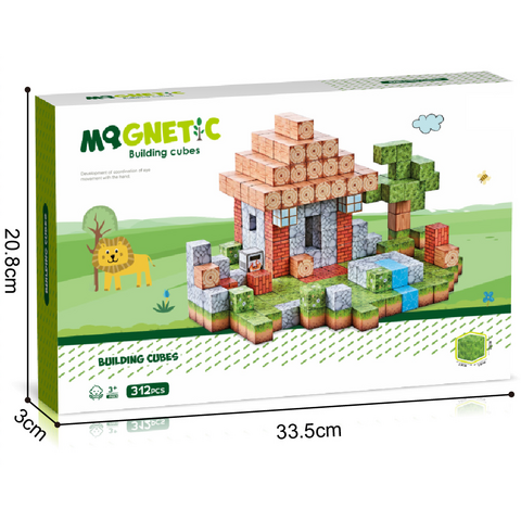 Bufnitel Cuburi magnetice - In natura 312 piese (2 cm)