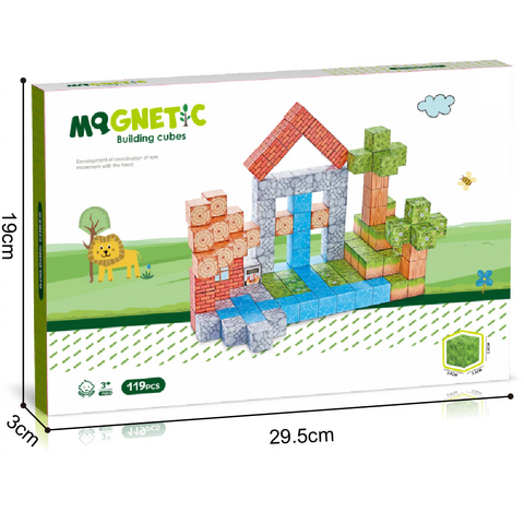 Bufnitel Cuburi magnetice - In natura 119 piese (2 cm)