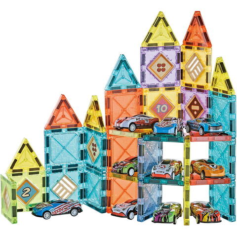 Bufnitel Joc magnetic - Parcarea masinutelor 59 piese (5.5 cm)