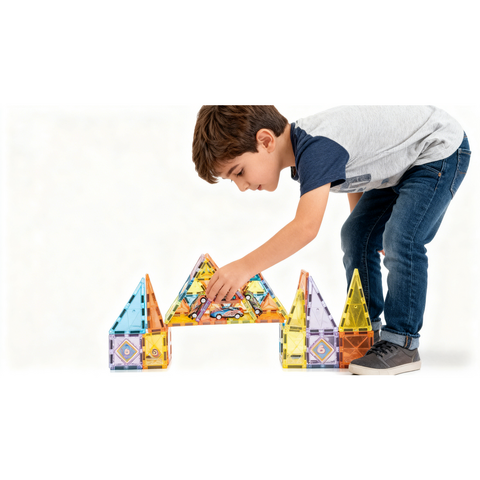 Bufnitel Joc magnetic - Parcarea masinutelor 88 piese (5.5 cm)