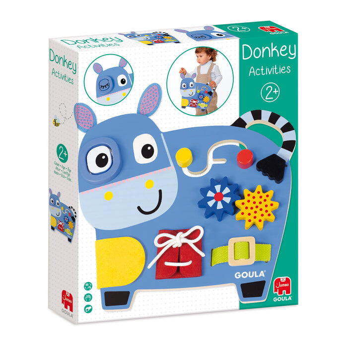 Jucarii Educative - Centru de activitati din lemn - Magarus vesel