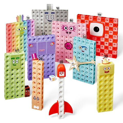 Hand2Mind MathLink®Cubes Numberblocks Set activitati - Eroii cu Zero