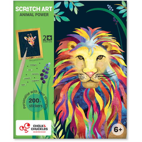 Chalk and Chuckles Set creativ de razuit - Superputerile animalutelor