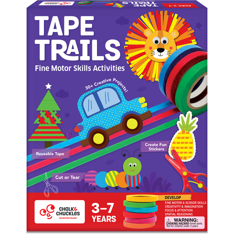 Chalk and Chuckles Set creativ - Coloram cu benzi decorative washi