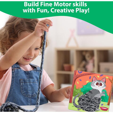 Chalk and Chuckles Arta cu sireturi pufoase - Animalute haioase