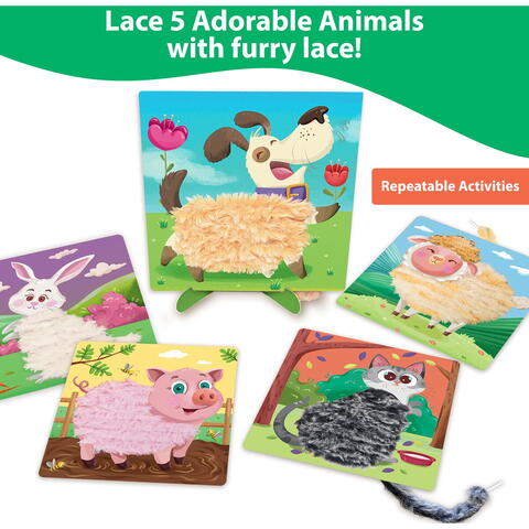 Chalk and Chuckles Arta cu sireturi pufoase - Animalute haioase