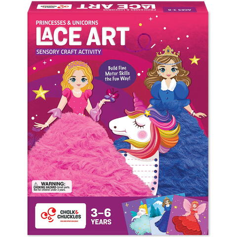 Chalk and Chuckles Arta cu sireturi pufoase - Printese & unicorni