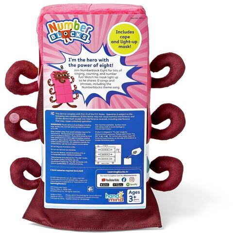 Hand2Mind Mascota din plus Numberblocks - Opt