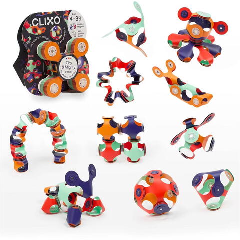 Clixo® joc magnetic de construit - Tiny & Mighty - Spatiul cosmic (9 piese)