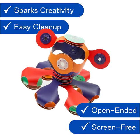 Clixo® joc magnetic de construit - Tiny & Mighty - Spatiul cosmic (9 piese)