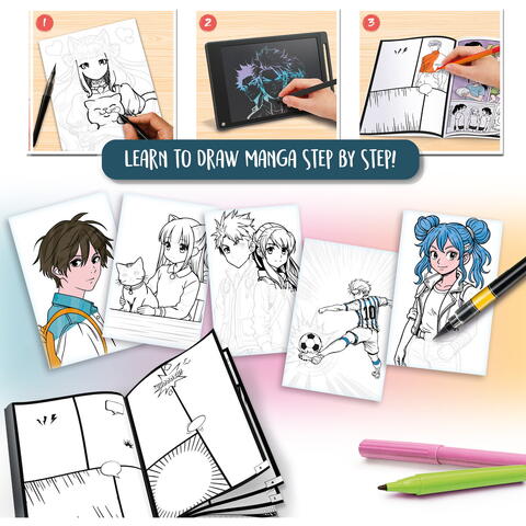 LISCIANI Tableta pentru desen KIDS ART- Academia Manga