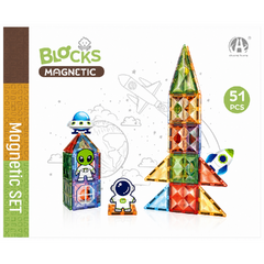 Bufnitel Joc magnetic Diamond - In spatiu 51 piese (7.5 cm)