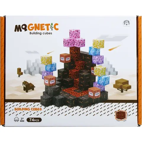 Bufnitel Cuburi magnetice - TNT 74 piese (2 cm)
