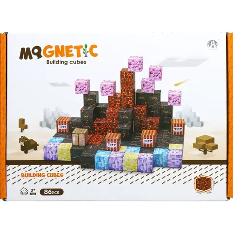 Bufnitel Cuburi magnetice - TNT 86 piese (2 cm)
