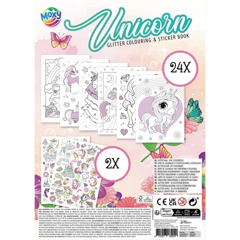 Moxy Carte de colorat cu abtibilduri - Magia unicornului