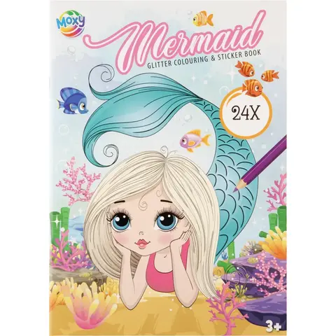 Moxy Carte de colorat cu abtibilduri - Sirena magica