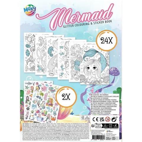 Moxy Carte de colorat cu abtibilduri - Sirena magica