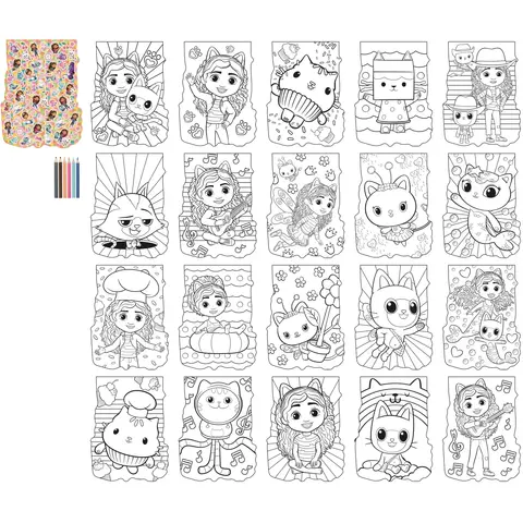 Moxy Carnetel de colorat cu creioane - Gabby's Dollhouse