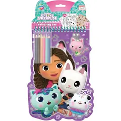 Carnetel de colorat cu creioane - Gabby's Dollhouse